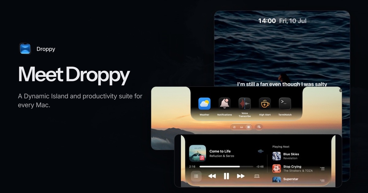 Droppy app preview