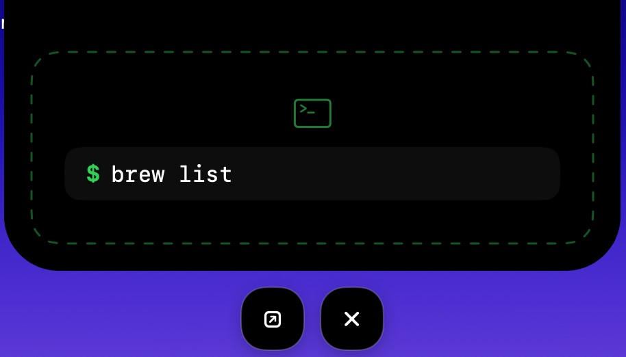Terminal Notch extension - run commands from your notch