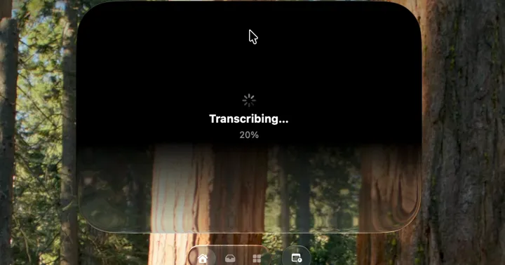 Droppy Voice Transcribe processing audio at 20 percent